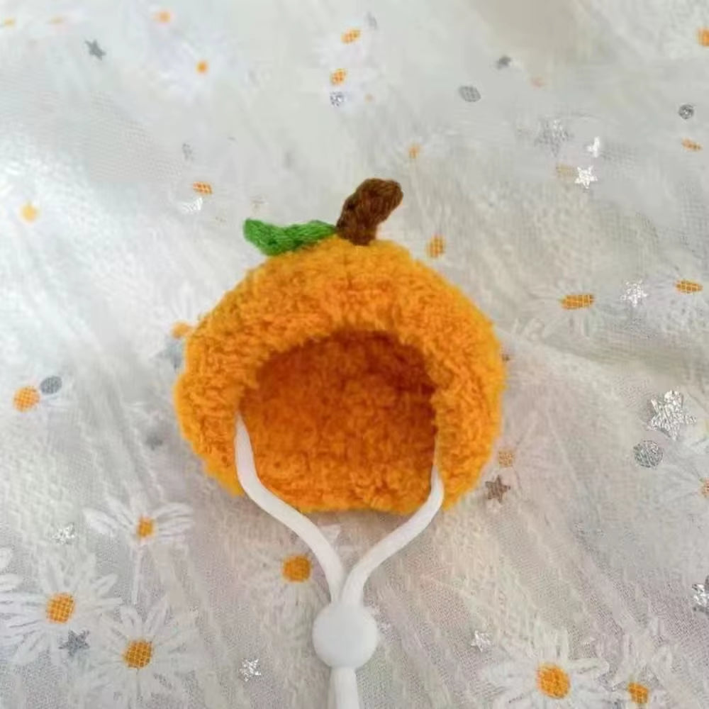Fashion Pet Woolen Hat Plush Doll Accessories Mini Pet Supplies Woolen Plush Hat Pure Hand Crocheted DIY Knitted Scarf