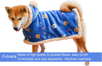 Dog Clothes Fleece Winter Coat Warm Soft Dog Vest for Cold Weather,Flannel Blanket Throw Multi-Use Pet Apparel for Small Medium Dogs & Cats(S Blue)
