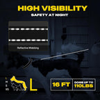 Retractable Dog Leash Large Breed, Heavy Duty 16 Ft Dog Walking Leash for Large Dogs up to 110 Lbs, 360° Tangle Free, White