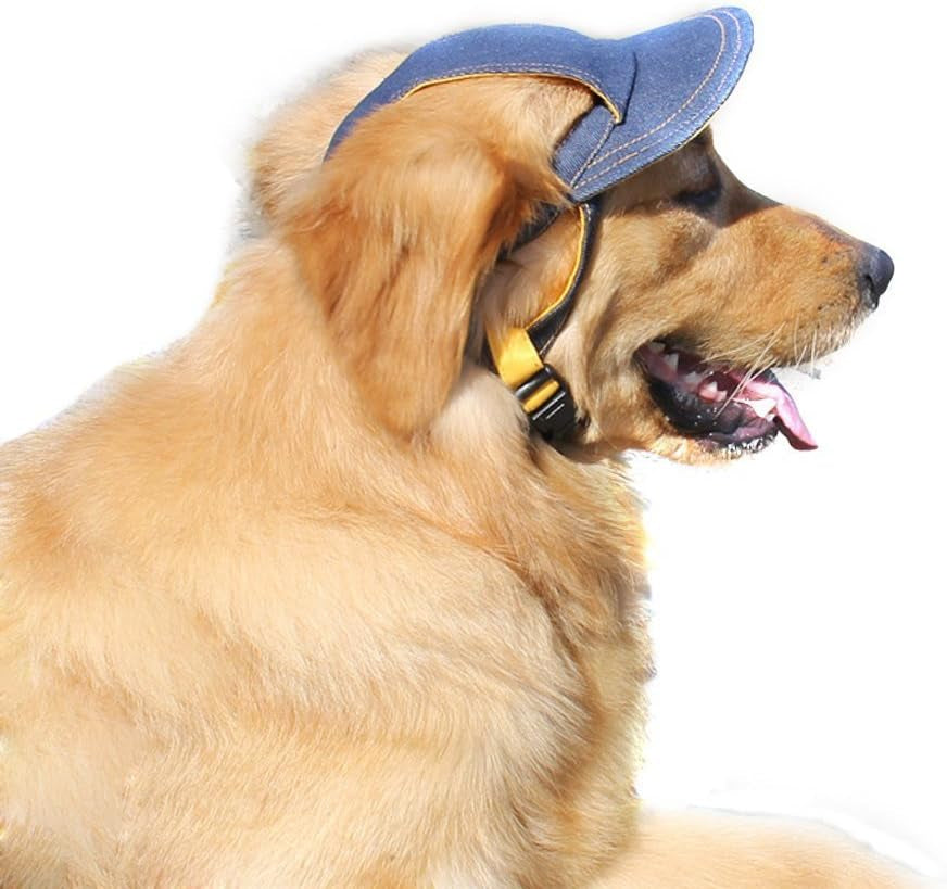 Pet Dog Outdoor Cap Cool Denim Hat - Summer Sun Protection Cap for Dog Doggy (Small)