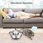 360°Automatic Cat Water Dispenser , 67Oz/2L Silent Pet Drinking Fountain with 5 Filter for Dogs, Cats, Small Animals