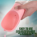 2 Pack Dog Water Bottles, 12Oz Leak Proof Portable Pet Water Dispenser for Outdoor Walking, Hiking, Travel (Blue & Pink)