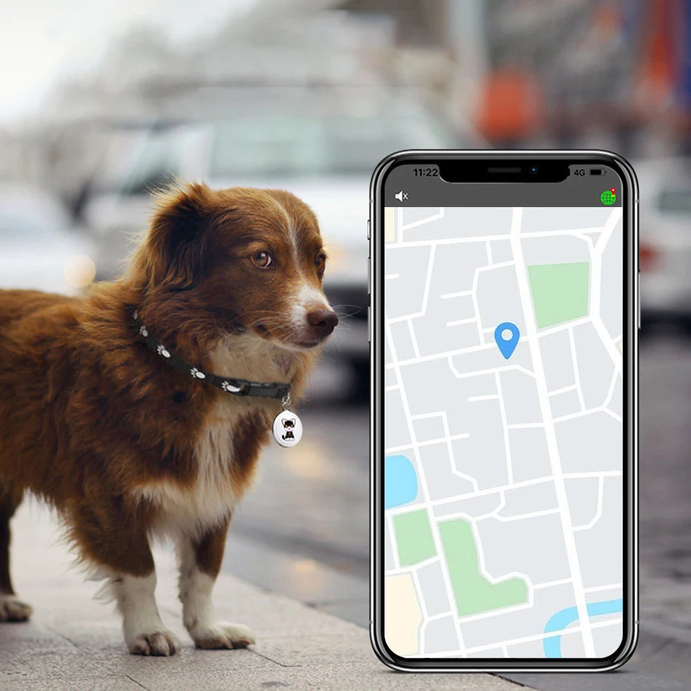 Smart Locator Bluetooth-Compatible Real-Time Tracking Dog Cat Collar Find Device Real-Time Global Location Tracker for Dogs Cats