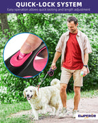 Retractable Dog Leash, 26 Ft, Large, Pink, for Dogs up to 110 Lbs -PK26