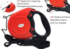 Retractable Dog Leash 26Ft 360° Tangle-Free Walking Pet Leashes with Non-Slip Handle for Small Medium Large Dogs,Up to 110 Lbs Red