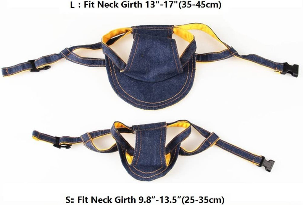 Pet Dog Outdoor Cap Cool Denim Hat - Summer Sun Protection Cap for Dog Doggy (Small)