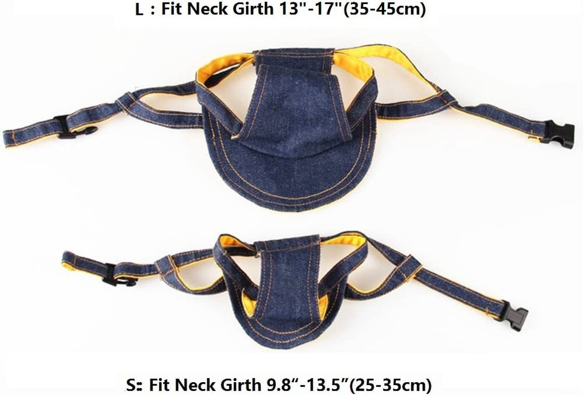 Pet Dog Outdoor Cap Cool Denim Hat - Summer Sun Protection Cap for Dog Doggy (Small)