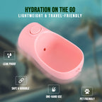 2 Pack Dog Water Bottles, 12Oz Leak Proof Portable Pet Water Dispenser for Outdoor Walking, Hiking, Travel (Blue & Pink)