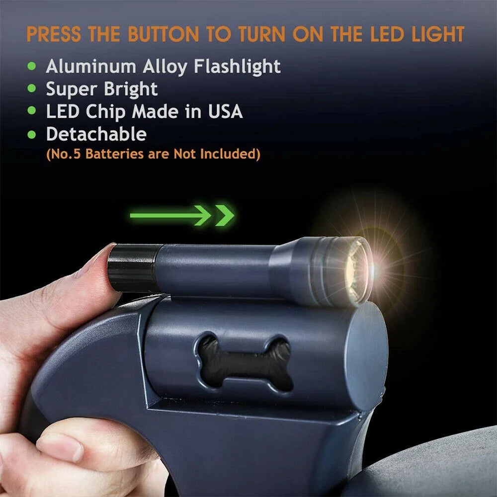 Two Dog Reflective Retractable Pet Leash – 360 Degree No Tangle Double Dogs Reflective Orange and Green Leads. Dual Locking 10 Ft Leads