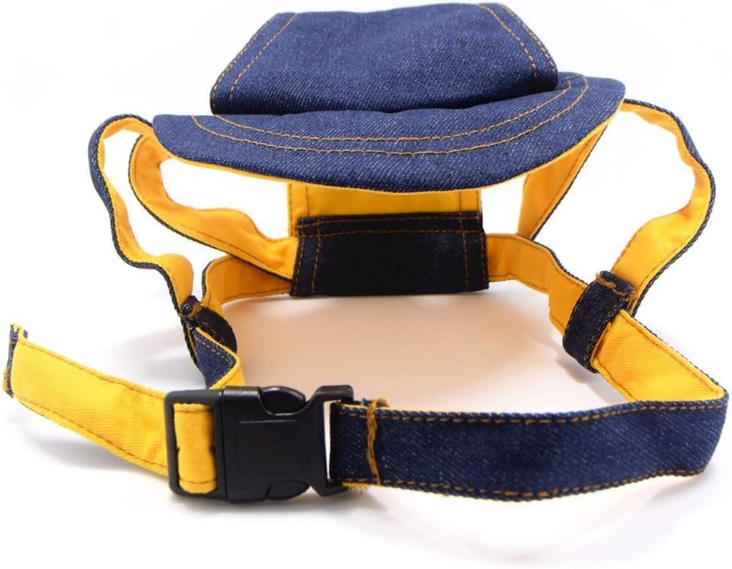 Pet Dog Outdoor Cap Cool Denim Hat - Summer Sun Protection Cap for Dog Doggy (Small)