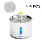 Ultra-Quiet Pet Water Fountain (<30Db) | 2.4L Cat Water Dispenser with Triple Filtration & LED Indicator