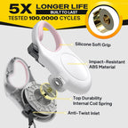 Retractable Dog Leash X-Small Breed, 10 Ft Durable Pet Walking Leash for Extra Small Dogs/Cats/Small Animals up to 18 Lbs, 360° Tangle Free, White