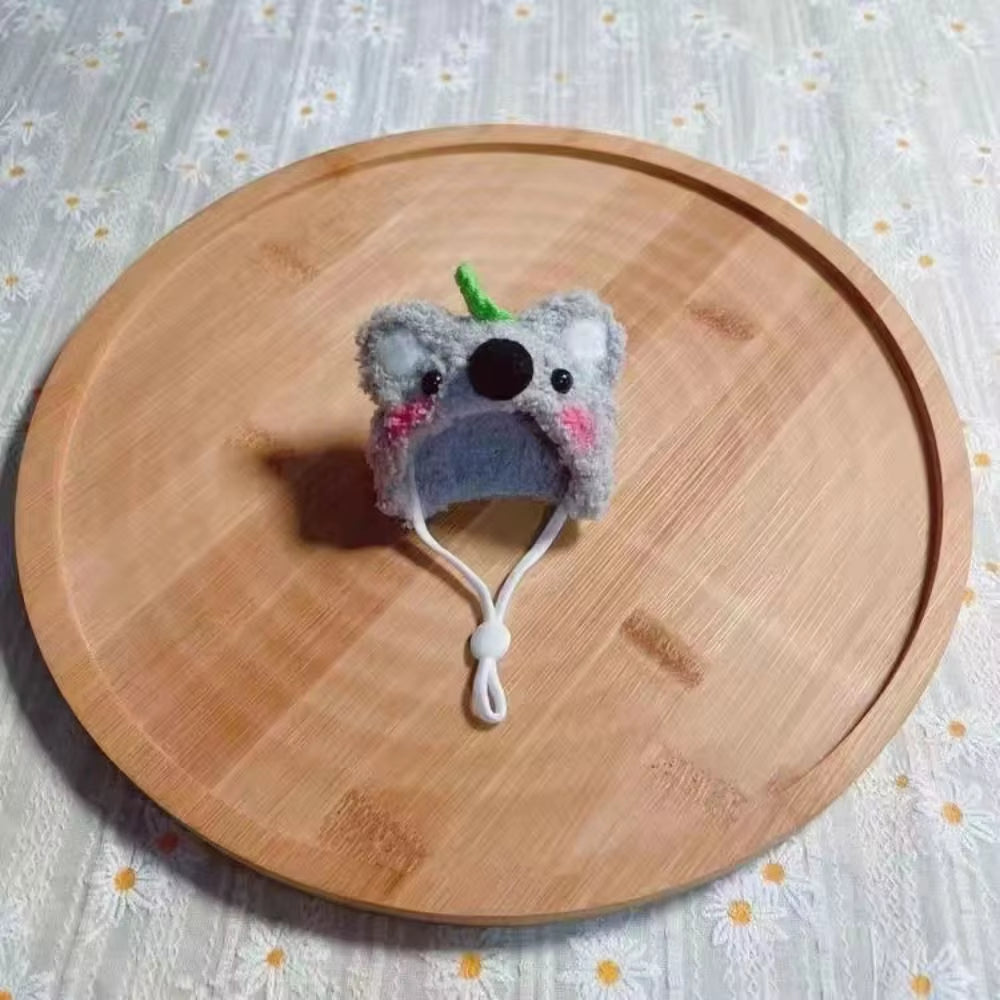 Fashion Pet Woolen Hat Plush Doll Accessories Mini Pet Supplies Woolen Plush Hat Pure Hand Crocheted DIY Knitted Scarf