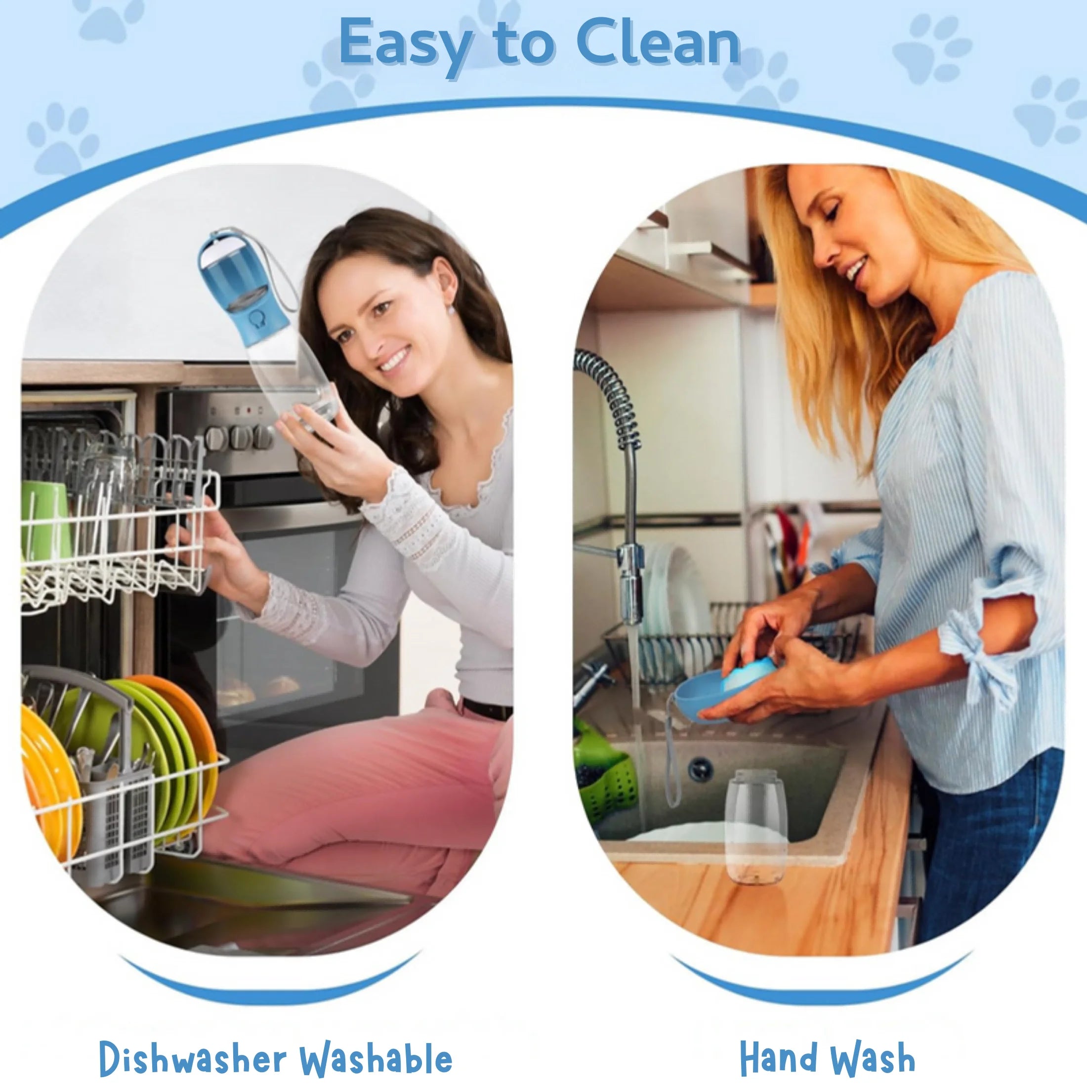 Dog Water Bottle, Light-Weigh, Leak Proof Portable Travel Dog Water Dispenser, Perfect Puppy Drinking Bowl on the Go for Outdoor Walking and Hiking, Pet Accessories 10Oz, Blue)