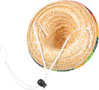 Dog Sombrero Hat Pet Serape Poncho Costume Funny Dog Multicolor Adjustable Mexican Straw Hat Chihuahua Clothes(Small)