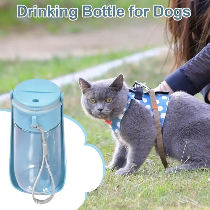 Dog Water Bottle Dispenser 450Ml Folding Drink Bowl Dispenser for Dogs Leak-Proof Portable Dog Water Bottle Pet Dog Feed Bottle