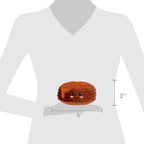 Plush Pet Toys - 2 Pack Cinnamon Roll and Pancake Dog Toys - Brown