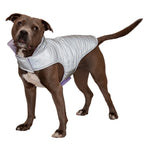 Pet Coat | Water-Repellent Reversible Reflective Puffer Dog Coat, Lavender, Medium