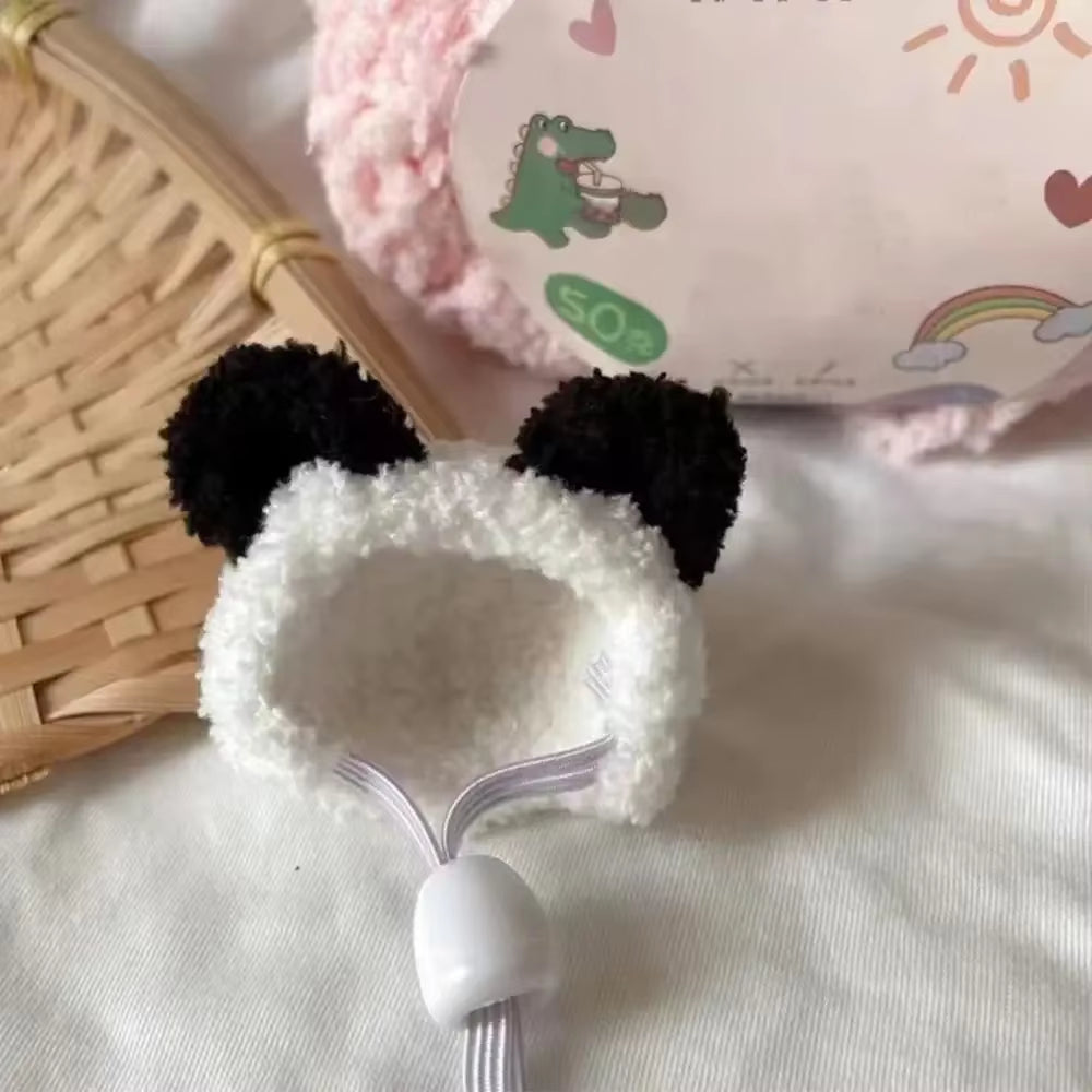 Fashion Pet Woolen Hat Plush Doll Accessories Mini Pet Supplies Woolen Plush Hat Pure Hand Crocheted DIY Knitted Scarf