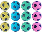Cat Toy, Foam Sponge Soccer Ball (12 Pack), Interactive Pet Kitten Cat Exercise Toy Balls, Soft, Bouncy, Noise Free, Indoor, Pink, Yellow, Blue, Green