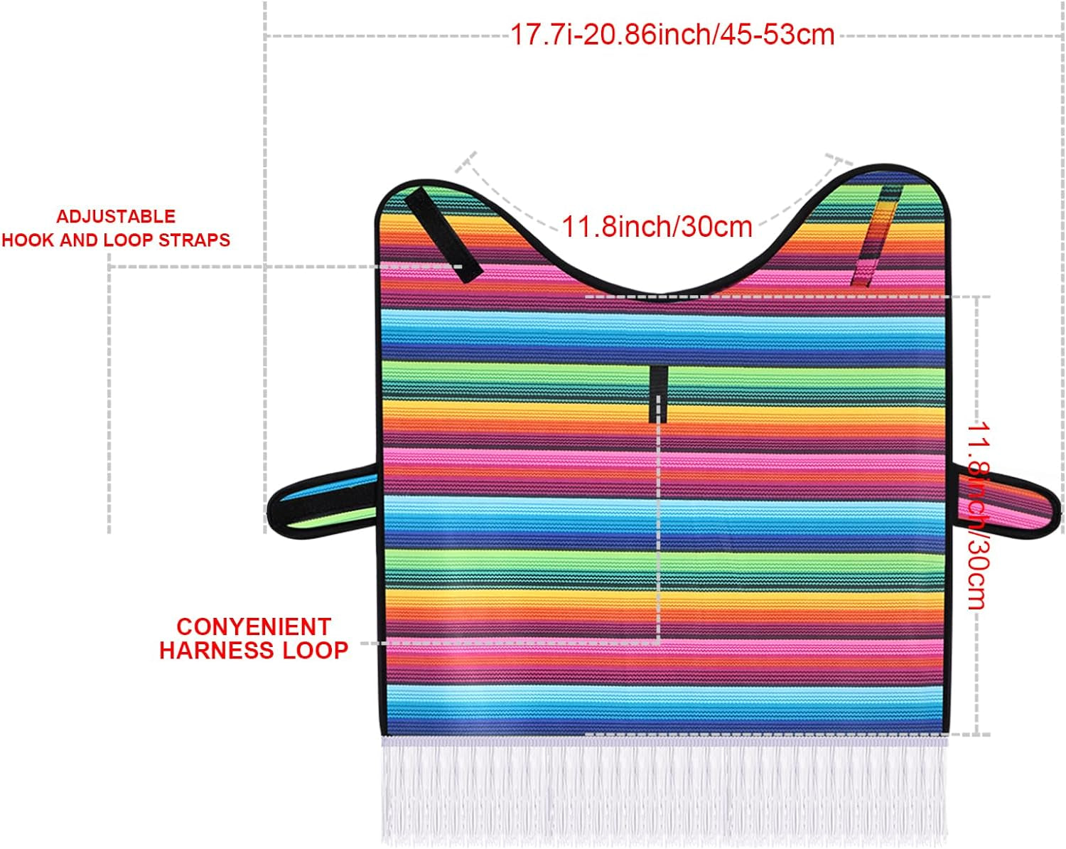 Dog Sombrero Hat Pet Serape Poncho Costume Funny Dog Multicolor Adjustable Mexican Straw Hat Chihuahua Clothes(Medium)