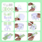 Wooden Hamster Play Toys Set Hamster House Boredom Breaker Activity Toy DIY Hamster Cage Accessories for Small Pets