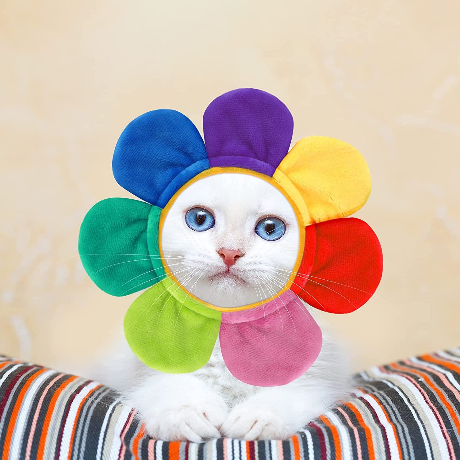 5 Pieces Cat Hat Dog Costume Cute Bunny Rabbit Hat with Ears Headwear Lion Mane Cap Valentine New Years Day Party Accessory for Kitten Puppy Dress up Adjustable Birthday Party