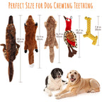 Dog Squeaky Toys 5 Pack Pet Toys Dog Toy No Stuffing Animals Plush Chew Durable