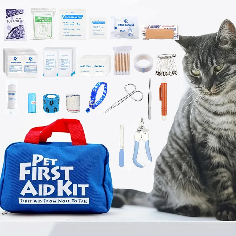 Pet First Aid Kit for Dog Cat 118pcs