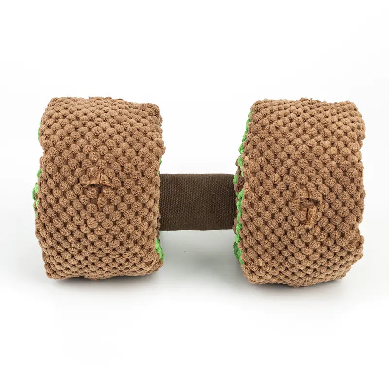 Interactive Snuffle Puzzle Plush Dumbbell Dog Toy