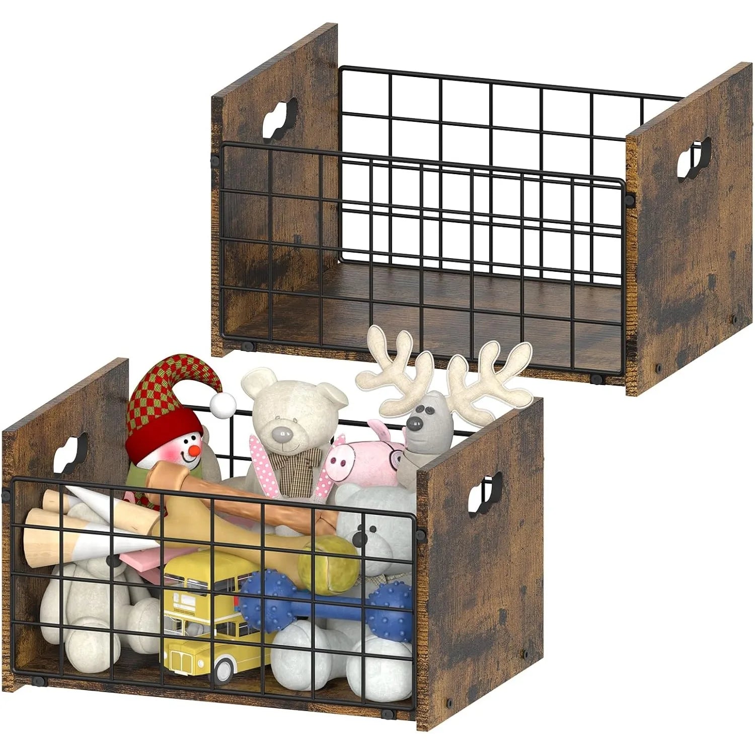 Metal Dog Toy Basket Organizer