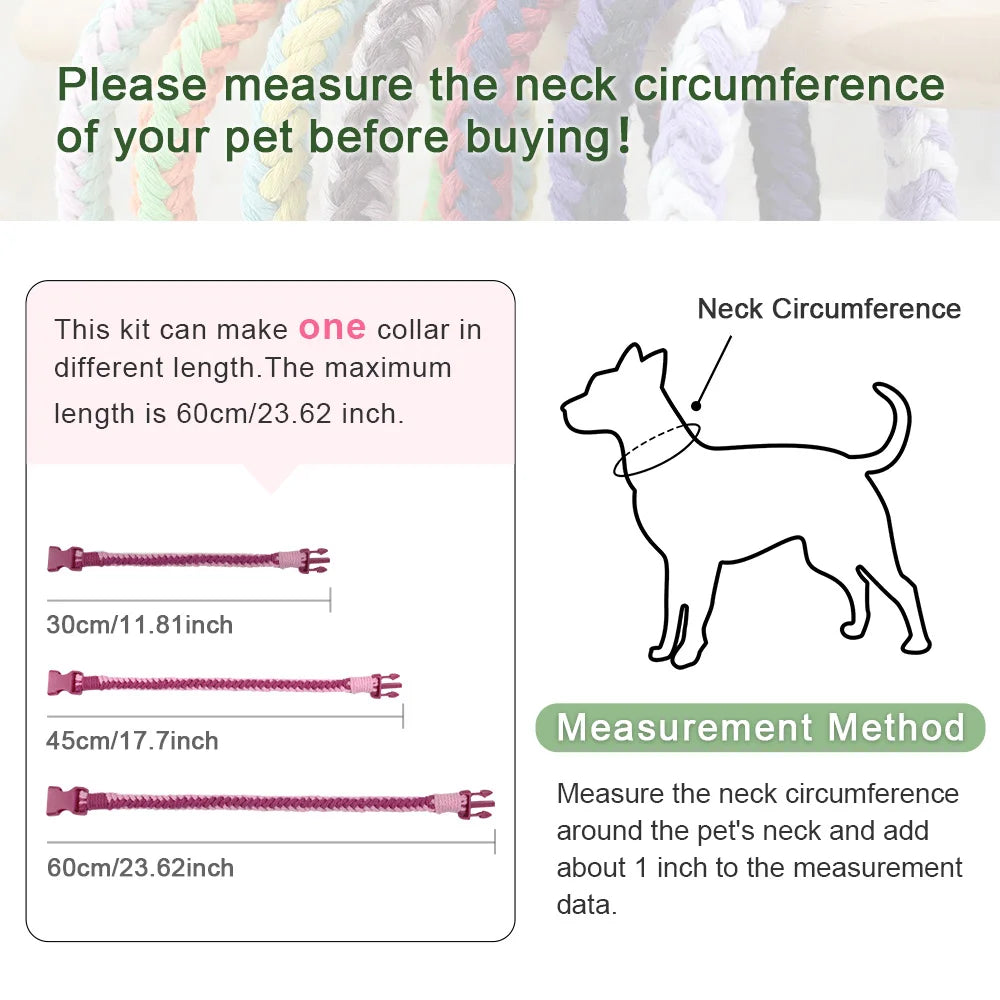 Easy-To-Follow Guides for Starters | Pet Daily Wear DIY | Vintage Multi-Color Bohemian Macrame Kit | DIY Craft Set