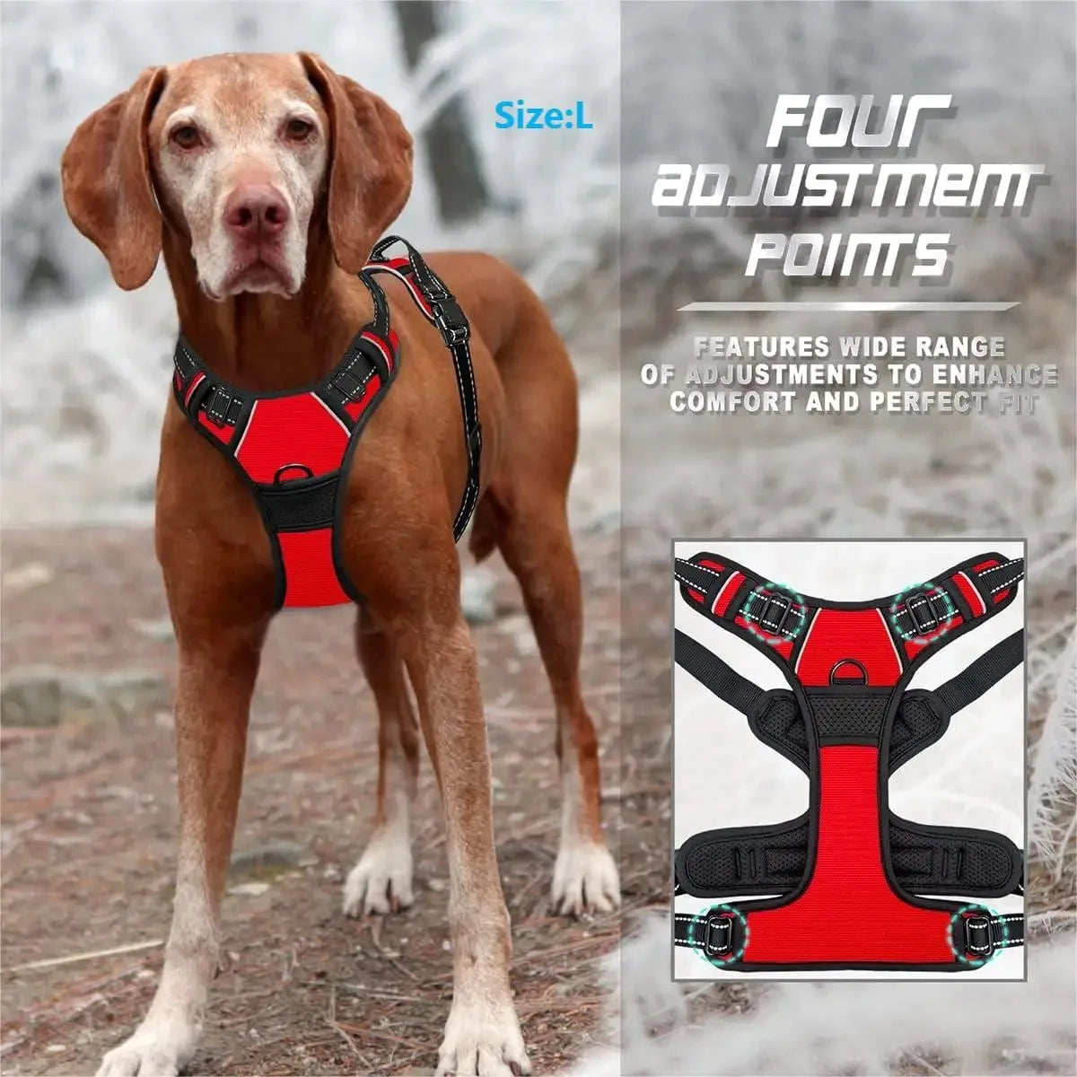 Dog Collar Harness Vest Leash Set