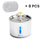 Ultra-Quiet Pet Water Fountain (<30Db) | 2.4L Cat Water Dispenser with Triple Filtration & LED Indicator