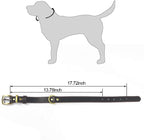 Leather Dog Collar Genuine Leather Alloy Hardware D-Ring Pet Collars for Medium Large and Small Dogs Cats