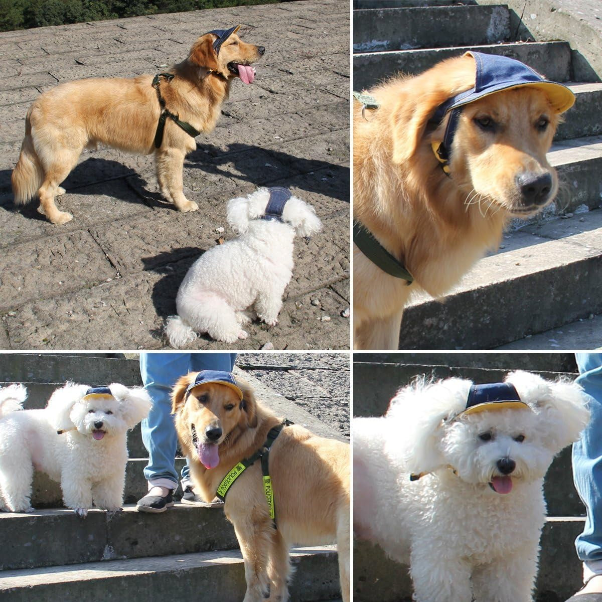 Pet Dog Outdoor Cap Cool Denim Hat - Summer Sun Protection Cap for Dog Doggy (Small)