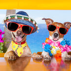 6 Pieces Sublimation Dog Bandana Heat Transfer Dog Bandana Christmas Santa Snowflakes Triangle Scarf Polyester Pet Bandana DIY Christmas Costume for Dogs Puppy