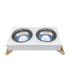 Country Living Classic Elevated Pet Feeder - Solid Mango Wood with Natural Polished Finish