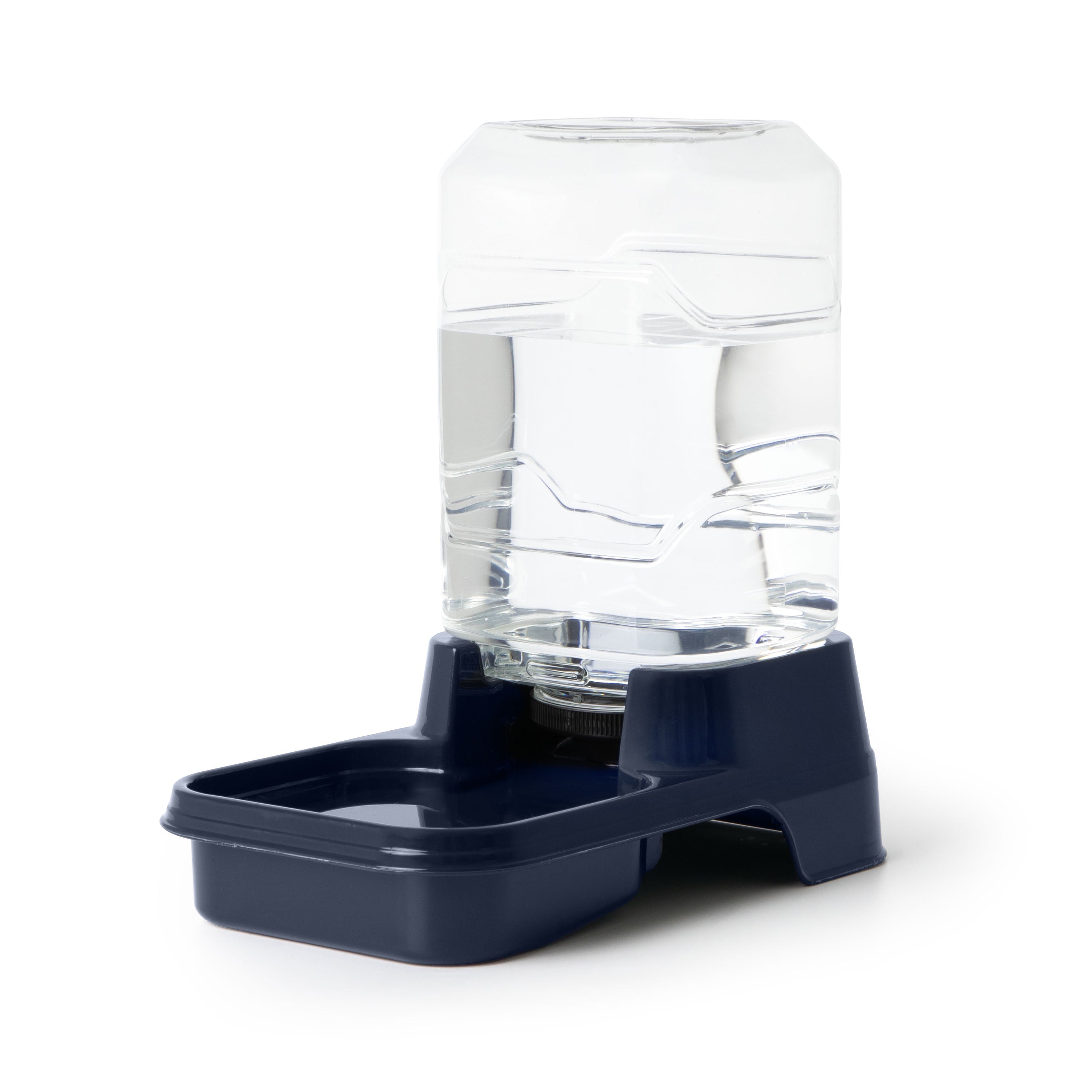 (4 Pack)  Gravity Pet Waterer for Dogs and Cats, Small, Navy, 0.75 Gallons