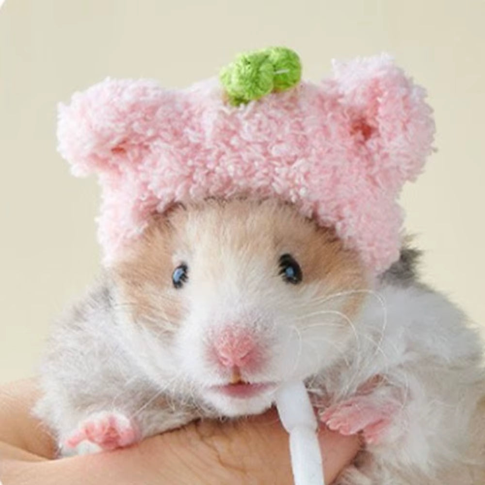 Fashion Pet Woolen Hat Plush Doll Accessories Mini Pet Supplies Woolen Plush Hat Pure Hand Crocheted DIY Knitted Scarf