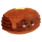 Plush Pet Toys - 2 Pack Cinnamon Roll and Pancake Dog Toys - Brown