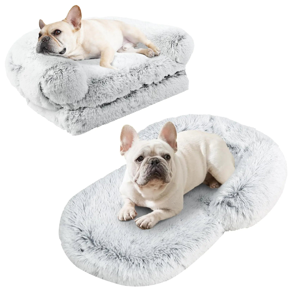 SnuggleNest Human & Pet Bed - Plush Grey