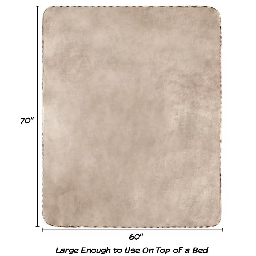 60 In. X 70 In. Tan Machine Washable Waterproof Pet Blanket