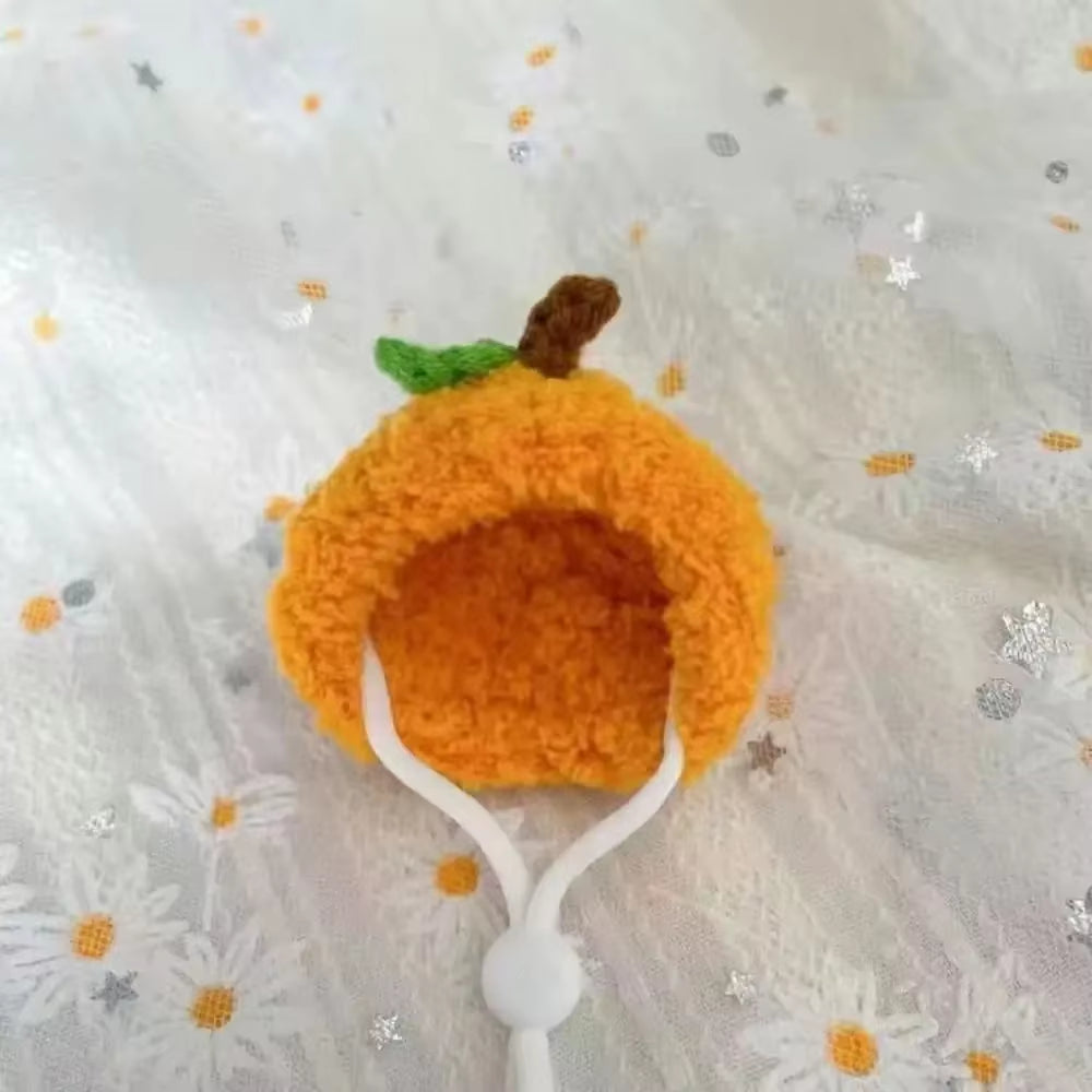 Fashion Pet Woolen Hat Plush Doll Accessories Mini Pet Supplies Woolen Plush Hat Pure Hand Crocheted DIY Knitted Scarf