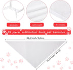 6 Pieces Sublimation Dog Bandana Heat Transfer Dog Bandana Christmas Santa Snowflakes Triangle Scarf Polyester Pet Bandana DIY Christmas Costume for Dogs Puppy