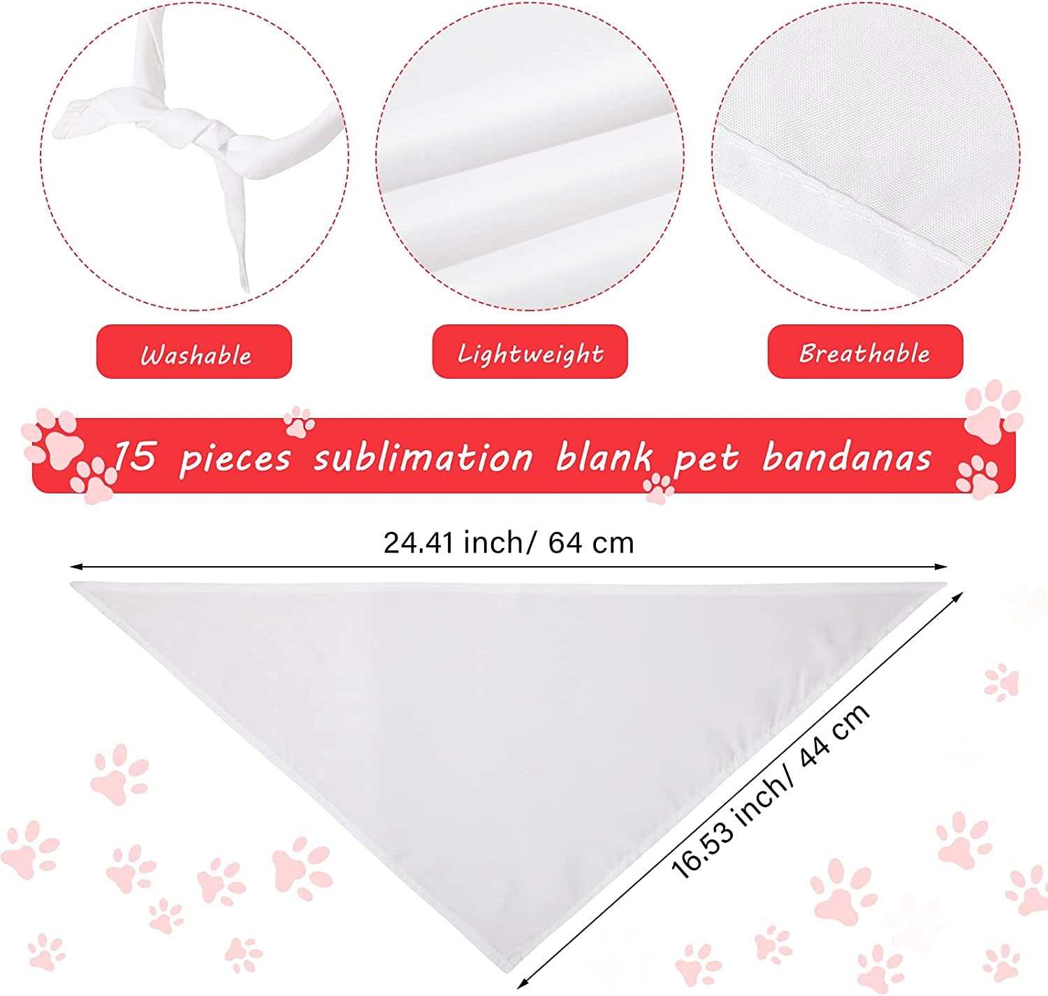 6 Pieces Sublimation Dog Bandana Heat Transfer Dog Bandana Christmas Santa Snowflakes Triangle Scarf Polyester Pet Bandana DIY Christmas Costume for Dogs Puppy