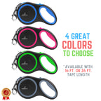 Retractable Dog Leash, 26 Ft, Large, Pink, for Dogs up to 110 Lbs -PK26