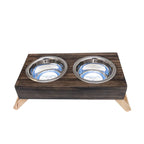 Country Living Classic Elevated Pet Feeder - Solid Mango Wood with Natural Polished Finish