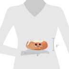 Plush Pet Toys - 2 Pack Cinnamon Roll and Pancake Dog Toys - Brown