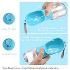 Dog Water Bottle, Light-Weigh, Leak Proof Portable Travel Dog Water Dispenser, Perfect Puppy Drinking Bowl on the Go for Outdoor Walking and Hiking, Pet Accessories 10Oz, Blue)